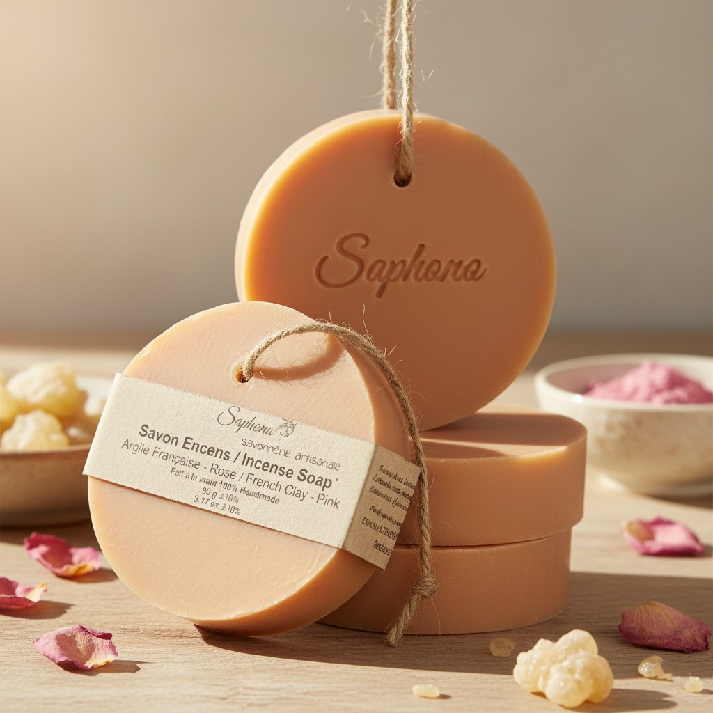 Incense Soap / French Clay - Pink - Image 2