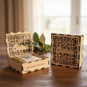 Wooden Mosaic Box With Aleppo Soap